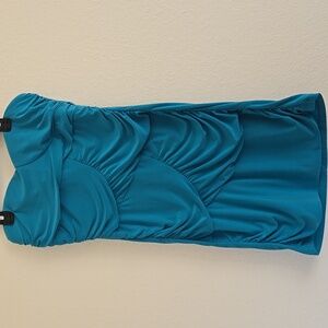 Turquoise Strapless Club Dress